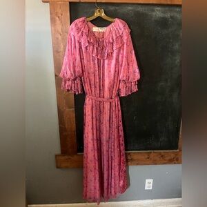 Neiman Marcus Raksha Pink Silk Dress size L euc